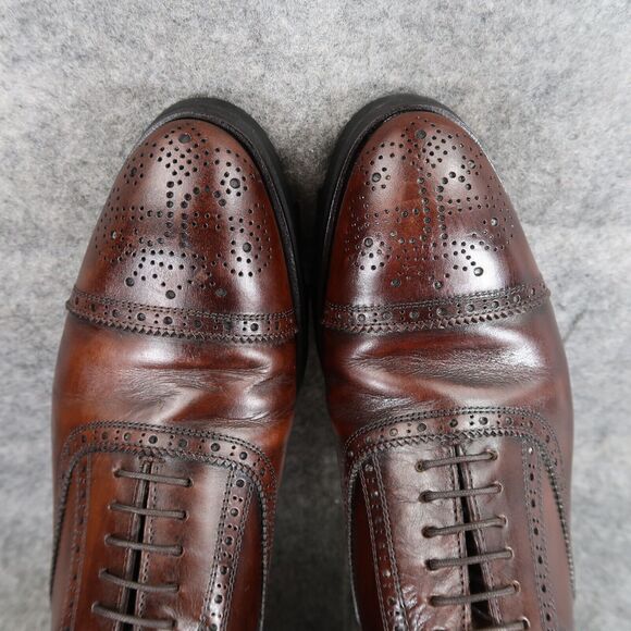 John Fluevog Shoes Mens 8 Oxford Classic Lace Up Brogue Brandenburg Angel Banker - Picture 11 of 16